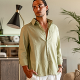 Montvero | Chemise en Lin Homme Coupe Décontractée