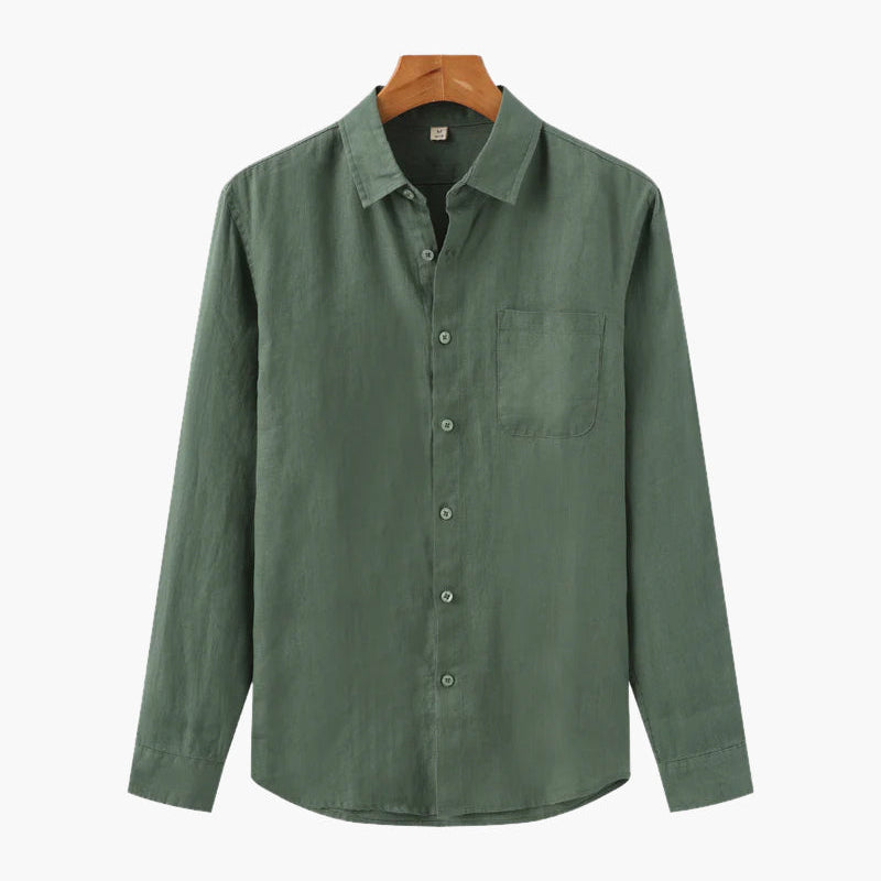 Montvero | Chemise en Lin Homme Coupe Décontractée