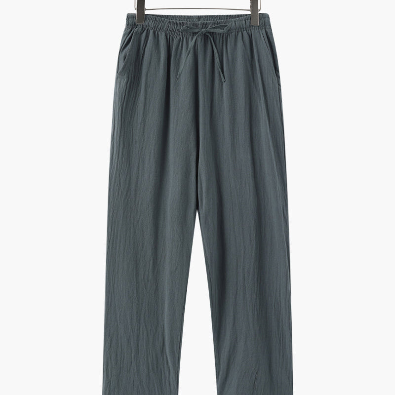 Montvero | Pantalon en Lin Homme Coupe Décontractée