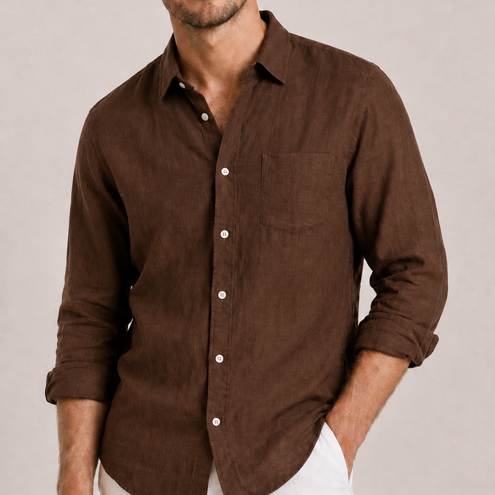 Montvero | Chemise en Lin Homme Élégance Décontractée