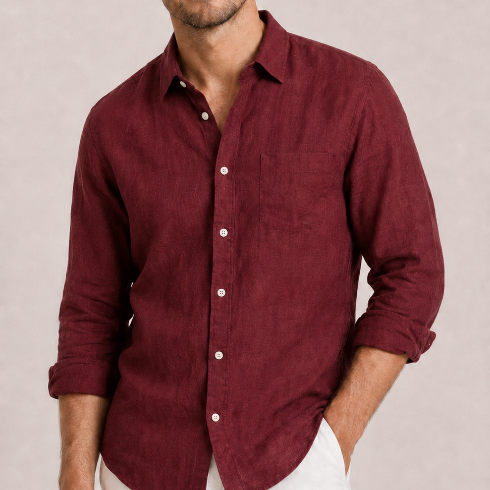 Montvero | Chemise en Lin Homme Élégance Décontractée