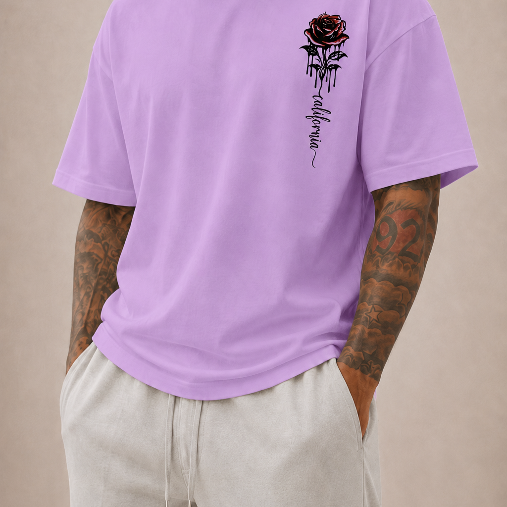 Montvero | T-shirt Oversize Homme à Imprimé Rose