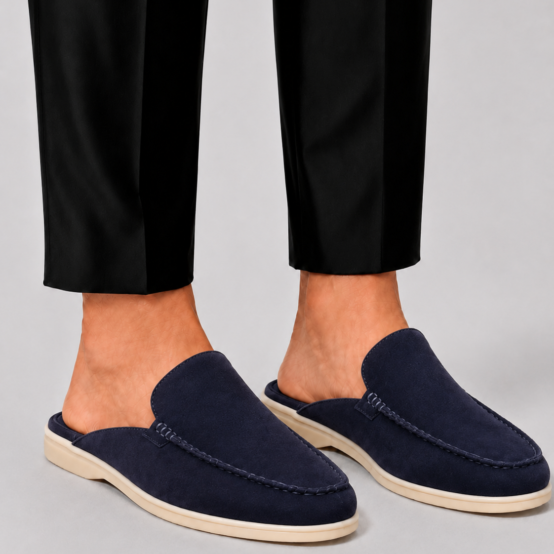 Montvero | Mules Homme Style Mocassin en Daim Élégant