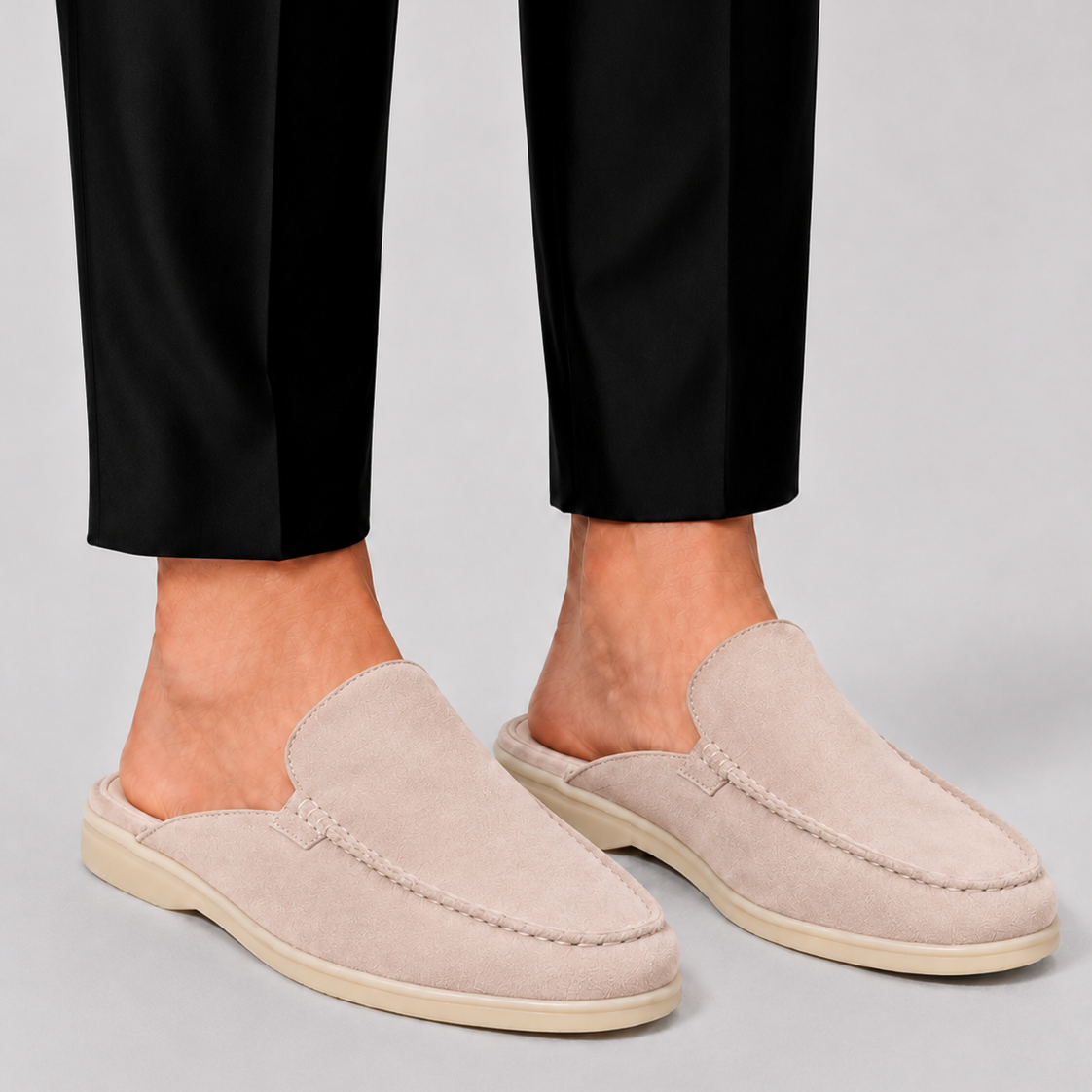 Montvero | Mules Homme Style Mocassin en Daim Élégant