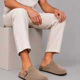 Montvero | Sabots en Suède Homme à Boucle Réglable