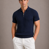 Montvero | Polo Homme Côtelé à Fermeture Zippée