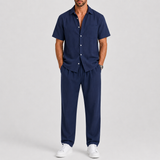 Montvero | Ensemble d'Été Homme Chemise & Pantalon Ample en Lin