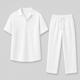 Montvero | Ensemble Homme en Lin Blanc Décontracté