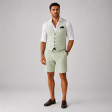 Montvero | Ensemble Homme Gilet en Lin et Short Élégant