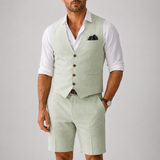 Montvero | Ensemble Homme Gilet en Lin et Short Élégant