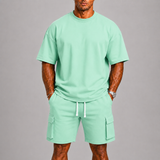 Montvero | Ensemble d'Été Sport Homme avec T-shirt Oversize et Short Cargo