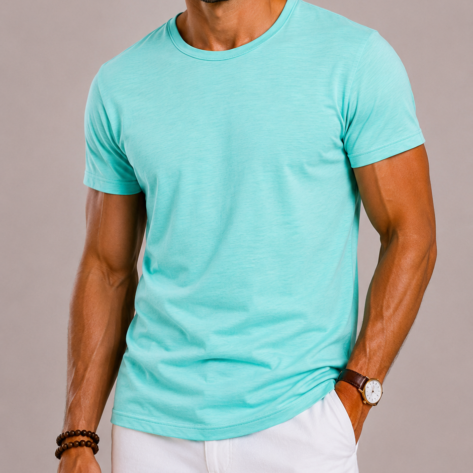 Montvero | T-Shirt Homme en Coton à Col Rond