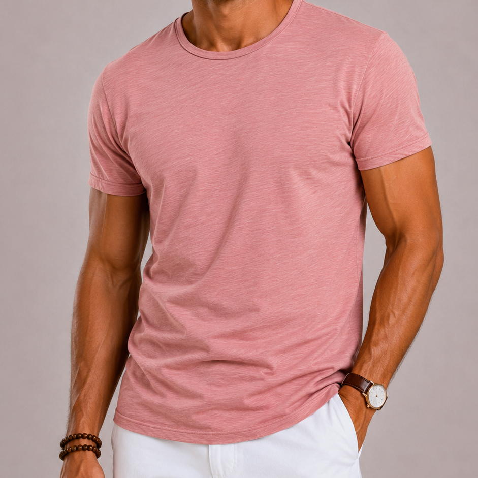 Montvero | T-Shirt Homme en Coton à Col Rond