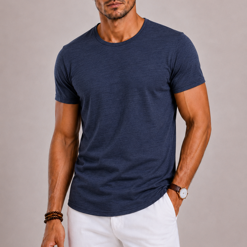 Montvero | T-Shirt Homme en Coton à Col Rond