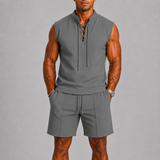 Montvero | Ensemble Homme Sans Manches avec Short et Col Lacé