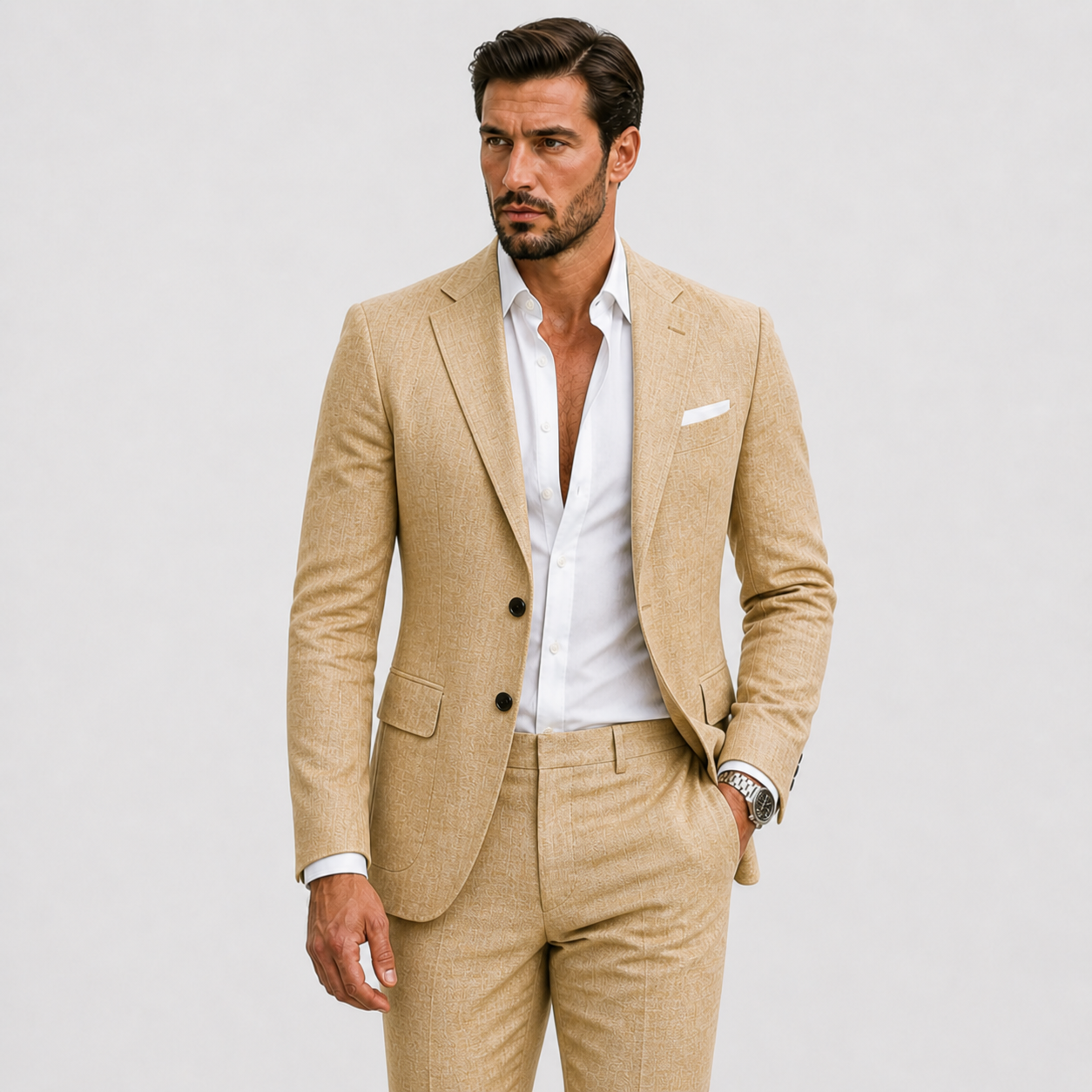 Montvero | Costume en Lin Premium Homme Coupe Élégante