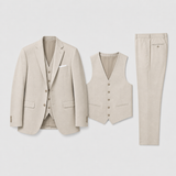 Montvero | Costume Homme Beige Trois Pièces