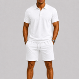 Montvero | Ensemble Jacquard Homme Polo & Short Élégant d'Été
