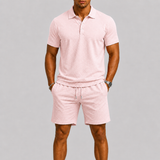 Montvero | Ensemble Jacquard Homme Polo & Short Élégant d'Été
