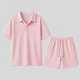 Montvero | Ensemble Jacquard Homme Polo & Short Élégant d'Été