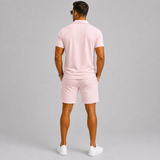 Montvero | Ensemble Jacquard Homme Polo & Short Élégant d'Été