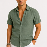Montvero | Chemise Homme en Lin Manches Courtes Style Estival Intemporel
