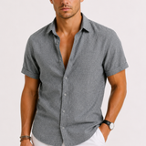 Montvero | Chemise Homme en Lin Manches Courtes Style Estival Intemporel