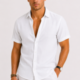 Montvero | Chemise Homme en Lin Manches Courtes Style Estival Intemporel