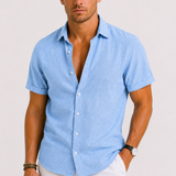 Montvero | Chemise Homme en Lin Manches Courtes Style Estival Intemporel