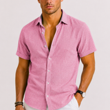 Montvero | Chemise Homme en Lin Manches Courtes Style Estival Intemporel