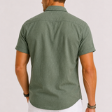 Montvero | Chemise Homme en Lin Manches Courtes Style Estival Intemporel