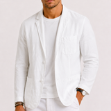 Montvero | Blazer en Lin Homme Élégant Décontracté