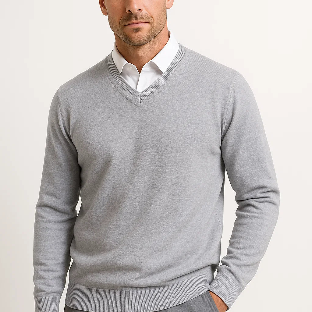 Montvero | Pull Homme Col V en Maille Élégante