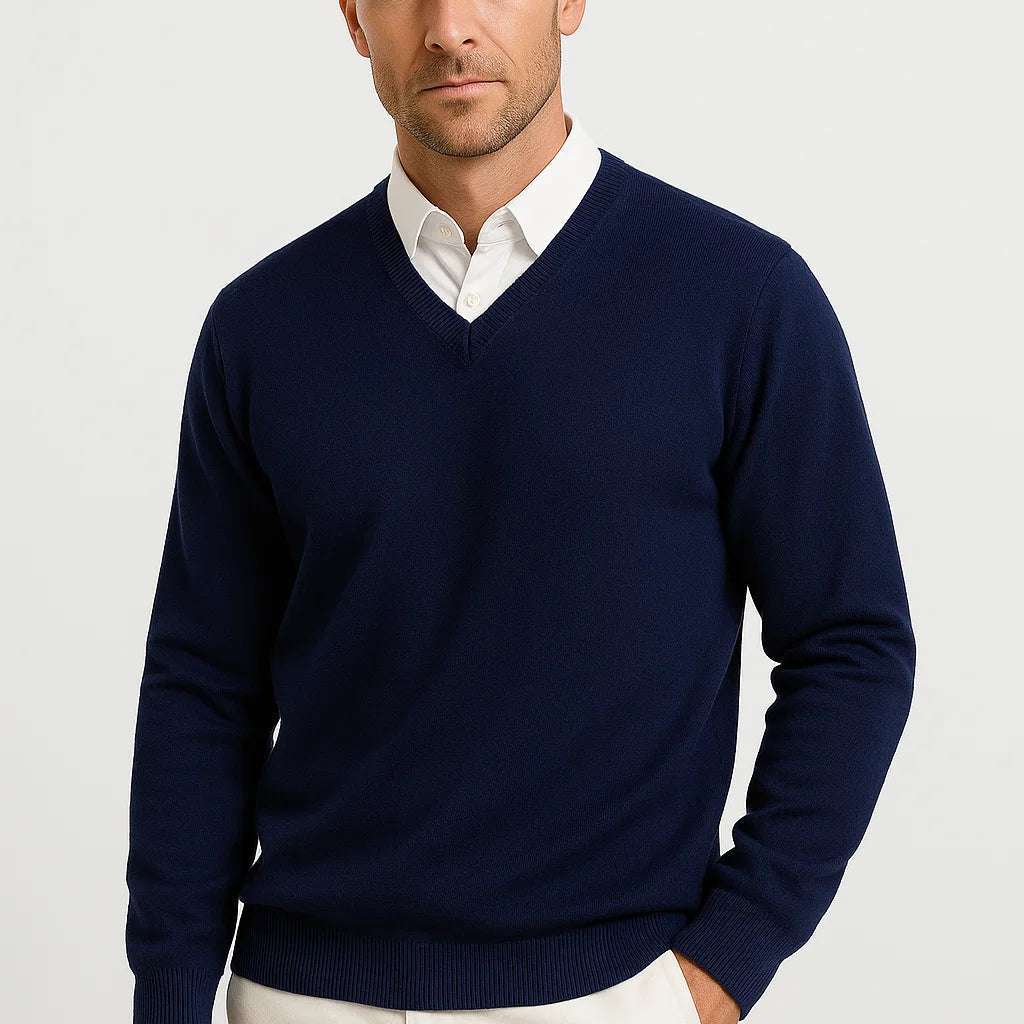 Montvero | Pull Homme Col V en Maille Élégante