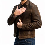 Montvero | Veste en Cuir Vintage Homme