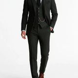 Montvero | Costume Trois Pièces Tweed Ajusté Homme
