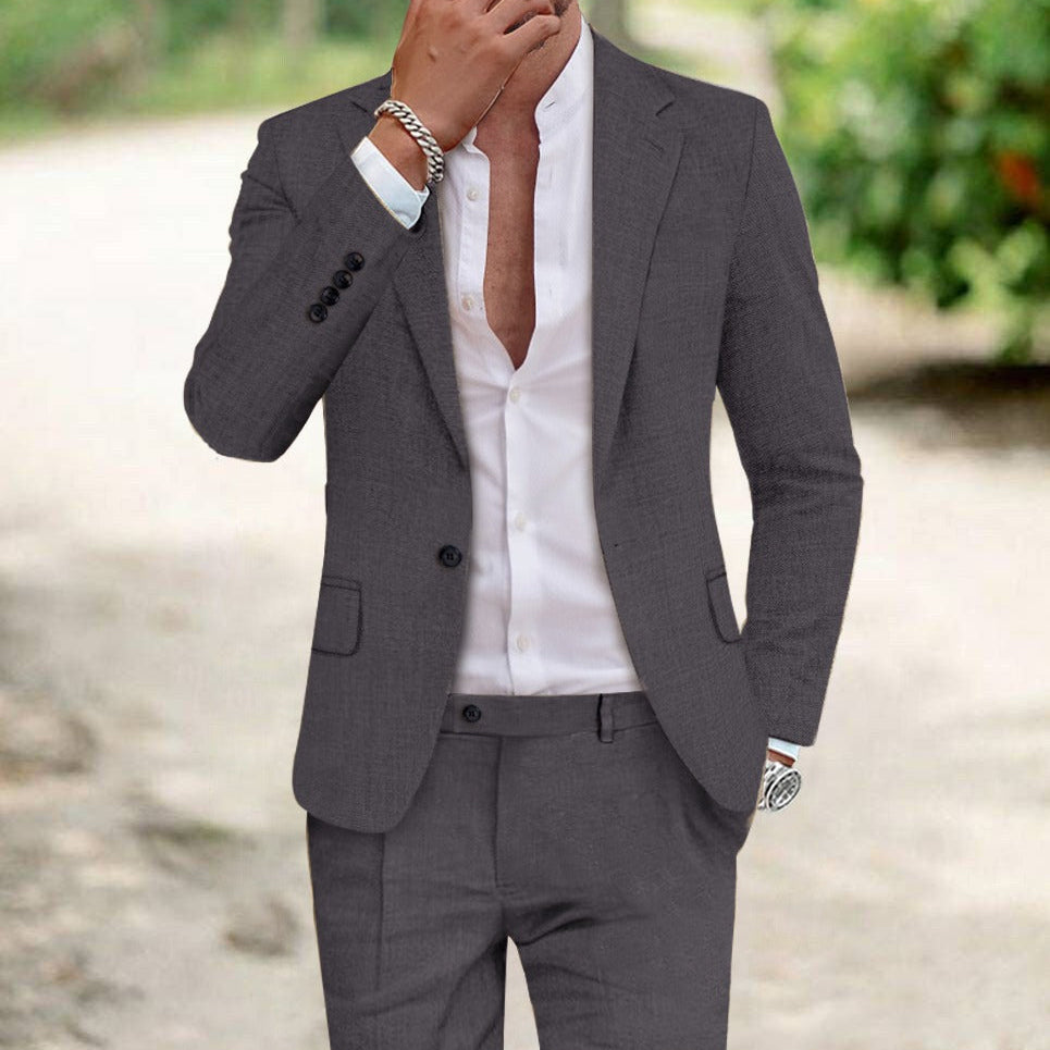Montvero | Costume en Lin Deux Pièces Premium Homme