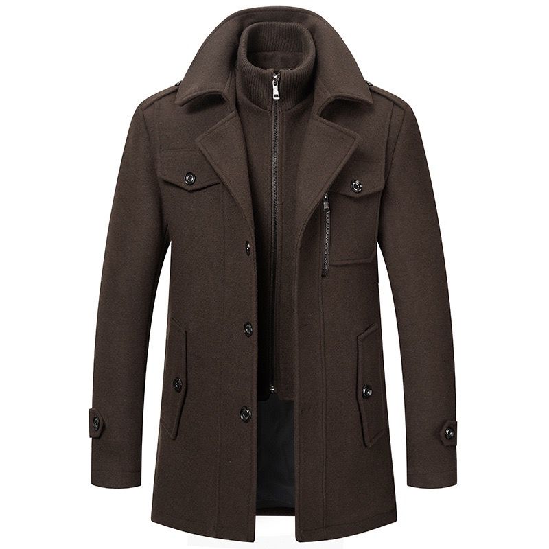 Montvero | Manteau Long Homme Col Montant