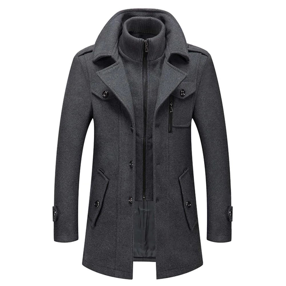 Montvero | Manteau Long Homme Col Montant