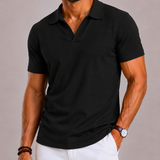 Montvero | Polo Homme Texture Grid à Manches Courtes