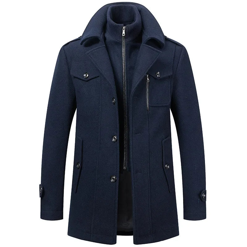 Montvero | Manteau Long Homme Col Montant